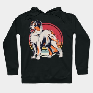 Australian Shepherd Dog Retro Vintage Hoodie